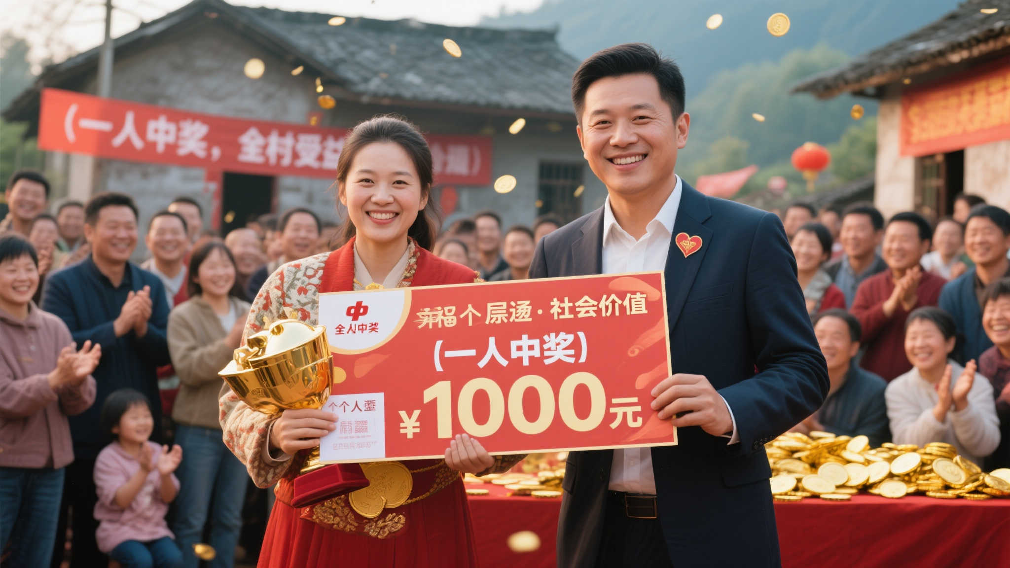 体彩1243万幸运儿现身领奖